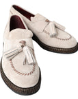 Dolce & Gabbana Elegant Ivory Leather Espadrilles