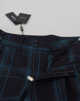 Dolce & Gabbana Elegant Plaid Wool Dress Pants