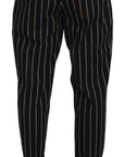 Dolce & Gabbana Elegant Striped Chino Tapered Pants