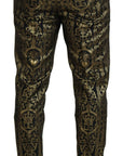 Dolce & Gabbana Elegant Jacquard Evening Pants