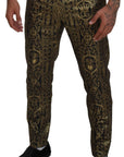 Dolce & Gabbana Elegant Jacquard Evening Pants