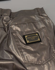 Dolce & Gabbana Metallic Silver Casual Pants