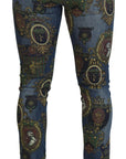 Dolce & Gabbana Elegant Slim-Fit Printed Denim Jeans