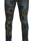 Dolce & Gabbana Elegant Slim-Fit Printed Denim Jeans