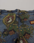 Dolce & Gabbana Elegant Slim-Fit Printed Denim Jeans