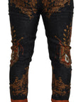 Dolce & Gabbana Baroque Crown Silk Sweatpants