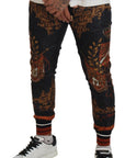 Dolce & Gabbana Baroque Crown Silk Sweatpants
