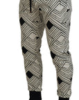 Dolce & Gabbana Elegant Monochrome Sport Sweatpants