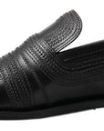 Dolce & Gabbana Elegant Black Leather Slipper Loafers
