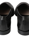 Dolce & Gabbana Elegant Black Leather Slipper Loafers