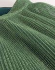 Dolce & Gabbana Enchanting Metallic Green Pleated A-Line Skirt