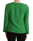 Armani Elegant Silk Long Sleeve Sweater in Lush Green