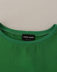 Armani Elegant Silk Long Sleeve Sweater in Lush Green