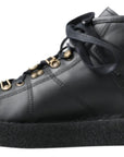 Dolce & Gabbana Elegant Ankle Boots with Silver Chain Detail