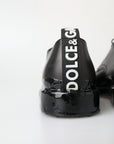 Dolce & Gabbana Elegant Derby Lace-Up Leather Shoes in Black
