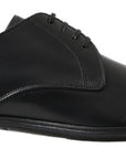 Dolce & Gabbana Classic Black Leather Derby Shoes