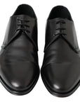 Dolce & Gabbana Classic Black Leather Derby Shoes