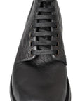 Dolce & Gabbana Equisite Black Lace-Up Leather Boots