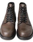 Dolce & Gabbana Elegant Horse Leather Lace-Up Boots