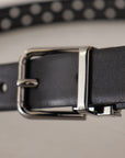Dolce & Gabbana Elegant Black Leather Belt with Metal Buckle