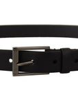 Dolce & Gabbana Elegant Black Leather Belt with Metal Buckle