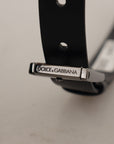 Dolce & Gabbana Elegant Black Leather Belt with Metal Buckle