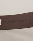 Dolce & Gabbana Elegant Dark Brown Leather Belt