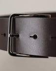 Dolce & Gabbana Elegant Dark Brown Leather Belt