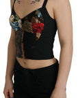 Dolce & Gabbana Elegant Floral Corset Top Blouse