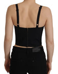 Dolce & Gabbana Elegant Floral Corset Top Blouse
