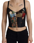 Dolce & Gabbana Elegant Floral Corset Top Blouse