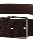 Dolce & Gabbana Elegant Dark Brown Leather Belt