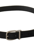 Dolce & Gabbana Elegant Black Canvas & Leather Belt