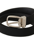 Dolce & Gabbana Elegant Engraved Buckle Leather Belt