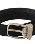 Dolce & Gabbana Elegant Engraved Buckle Leather Belt