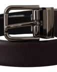 Dolce & Gabbana Elegant Dark Brown Leather Belt