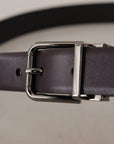 Dolce & Gabbana Elegant Dark Brown Leather Belt