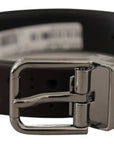 Dolce & Gabbana Elegant Dark Purple Leather Belt