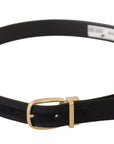 Dolce & Gabbana Elegant Black Leather Belt