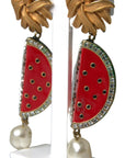 Dolce & Gabbana Radiant Red Watermelon Clip-On Earrings