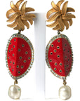 Dolce & Gabbana Radiant Red Watermelon Clip-On Earrings