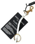 Dolce & Gabbana Chic Black and Gold Designer Keychain