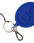 Dolce & Gabbana Chic Brass and Rubber Logo Keychain