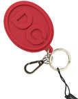 Dolce & Gabbana Chic Red Rubber and Brass Designer Keychain
