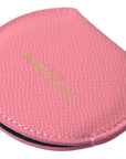 Dolce & Gabbana Elegant Pink Leather Mirror Holder