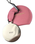 Dolce & Gabbana Elegant Pink Leather Mirror Holder