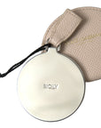 Dolce & Gabbana Elegant Calfskin Leather Hand Mirror Holder