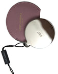 Dolce & Gabbana Elegant Pink Leather Hand Mirror Holder