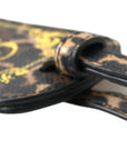 Dolce & Gabbana Elegant Leopard Leather Luggage Tag