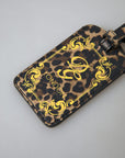 Dolce & Gabbana Elegant Leopard Leather Luggage Tag